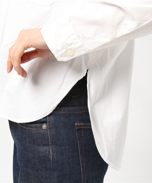 earth music&ecology（アースミュージックアンドエコロジー）の「抜け衿カジュアルシャツ（シャツ/ブラウス・レディース・ピンクベージュ/ネイビー/オフホワイト/カーキ・FREE）」の9枚目の写真