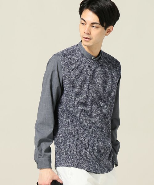 EDIFICE（エディフィス）の「◇コットンスラブ ラーベンニットベスト（ベスト・メンズ・ホワイト/ブラック/ネイビー/オレンジ・SMALL/MEDIUM/LARGE）」の3枚目の写真