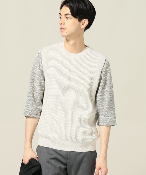 EDIFICE（エディフィス）の「◇コットンスラブ ラーベンニットベスト（ベスト・メンズ・ホワイト/ブラック/ネイビー/オレンジ・SMALL/MEDIUM/LARGE）」の2枚目の写真