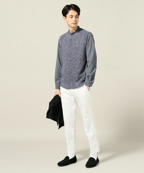 EDIFICE（エディフィス）の「◇コットンスラブ ラーベンニットベスト（ベスト・メンズ・ホワイト/ブラック/ネイビー/オレンジ・SMALL/MEDIUM/LARGE）」の7枚目の写真