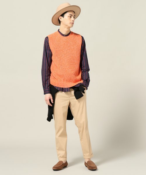 EDIFICE（エディフィス）の「◇コットンスラブ ラーベンニットベスト（ベスト・メンズ・ホワイト/ブラック/ネイビー/オレンジ・SMALL/MEDIUM/LARGE）」の8枚目の写真