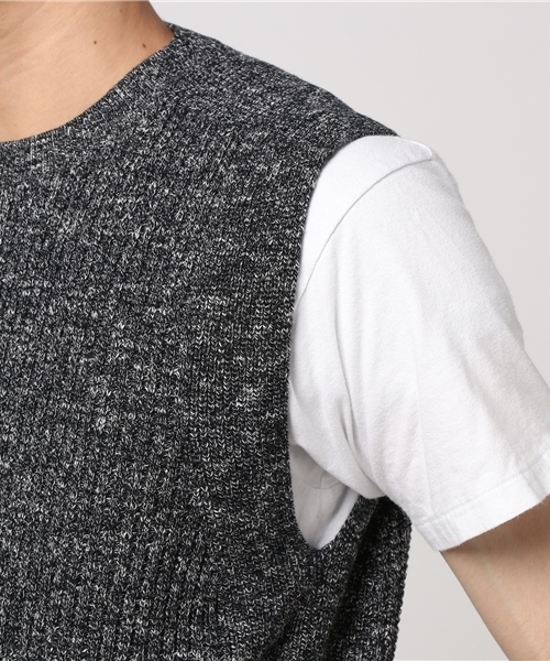 EDIFICE（エディフィス）の「◇コットンスラブ ラーベンニットベスト（ベスト・メンズ・ホワイト/ブラック/ネイビー/オレンジ・SMALL/MEDIUM/LARGE）」の6枚目の写真