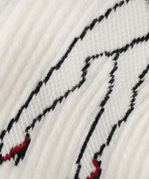 HYSTERIC GLAMOUR(ヒステリックグラマー)の「DEVIL WOMAN ソックス(ソックス/靴下・メンズ・ホワイト/トップグレー・FREE)」の4枚目の写真