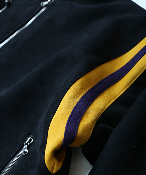 SHAREEF（シャリーフ）の「SHEEP LEATHER DOUBLE-ZIP BLOUSON（ブルゾン・メンズ・パープル/ピンク系その他/イエロー/ブラック・3/1/2）」の12枚目の写真