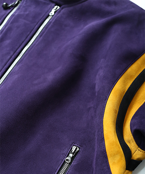 SHAREEF（シャリーフ）の「SHEEP LEATHER DOUBLE-ZIP BLOUSON（ブルゾン・メンズ・パープル/ピンク系その他/イエロー/ブラック・3/1/2）」の14枚目の写真