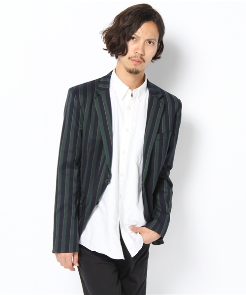WEGO（ウィゴー）の「レジメンタルストライプ2ボタンジャケット