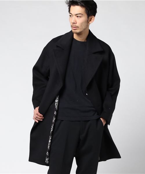 NUMBER (N)INE ナンバーナイン 日本製 チェスターロングコート 黒 NUMBER (N)INE（ナンバーナイン）の「【NUMBER (N)INE】ブラッシュド