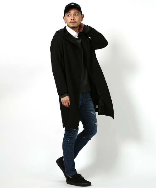 Rocky Monroe(ロッキーモンロー)の「裏地付きロングカーディガン(その他アウター・メンズ・ブラック/チャコール/グレー・L/M/XL)」の8枚目の写真