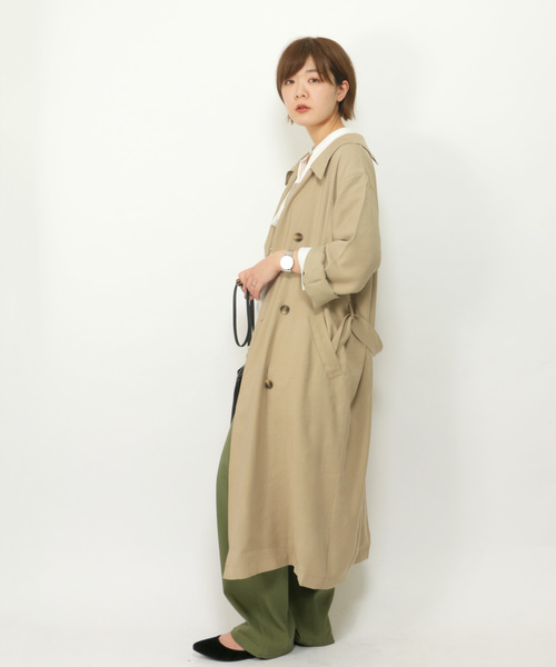カッコ可愛いッ(///ω///)ゴールドボタン♡ストレッチコート カッコ可愛いッ(///ω///)ゴールドボタン♡ストレッチコート
