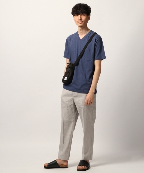 GLOBAL WORK(グローバルワーク)の「リネンコンVネックTEE/791021(Tシャツ/カットソー・メンズ・ブルー/ネイビー/イエロー/チャコールグレー/ホワイト/カーキ・MEDIUM/X-LARGE/SMALL/LARGE)」の13枚目の写真