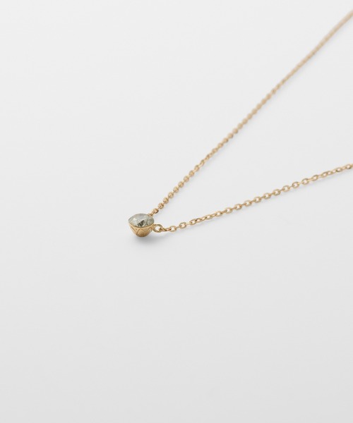 アガット 白う K18 ダイヤネックレス 0.09ct agete 定価8.3万 