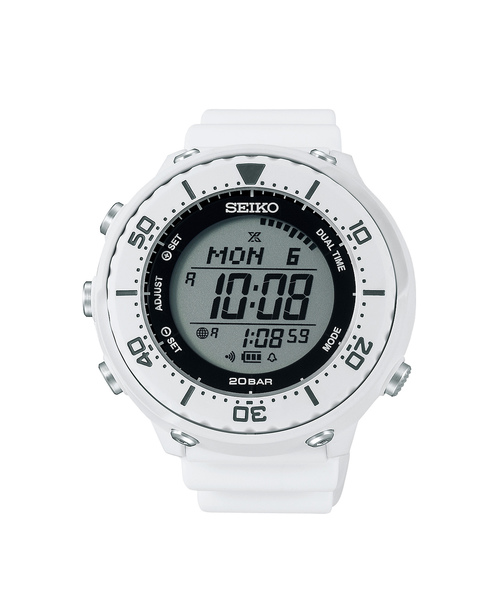 SEIKO(セイコー)の「SEIKO Prospex Fieldmaster Produced by LOWERCASE ソーラーデジタルモデル SBEP011(アナログ腕時計・ホワイト・FREE)」の1枚目の写真