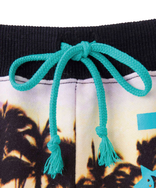 X-girl Stages(エックスガールステージス)の「“PALM TREE” SWEAT HALF PANT (4T~7T)(その他パンツ・キッズ・グリーン/ピンク・4T/5T/6T/7T)」の3枚目の写真