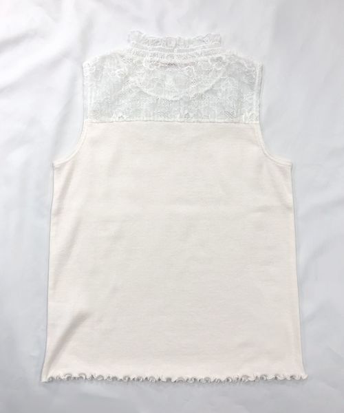 one after another NICE CLAUP（ワンアフターアナザーナイスクラップ）の「プチハイレースインナー（タンクトップ・レディース・オフホワイト/ブラック・FREE）」の4枚目の写真