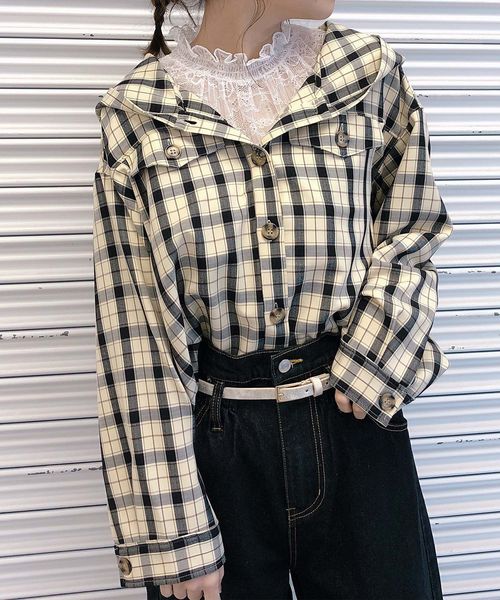 one after another NICE CLAUP（ワンアフターアナザーナイスクラップ）の「プチハイレースインナー（タンクトップ・レディース・オフホワイト/ブラック・FREE）」の6枚目の写真