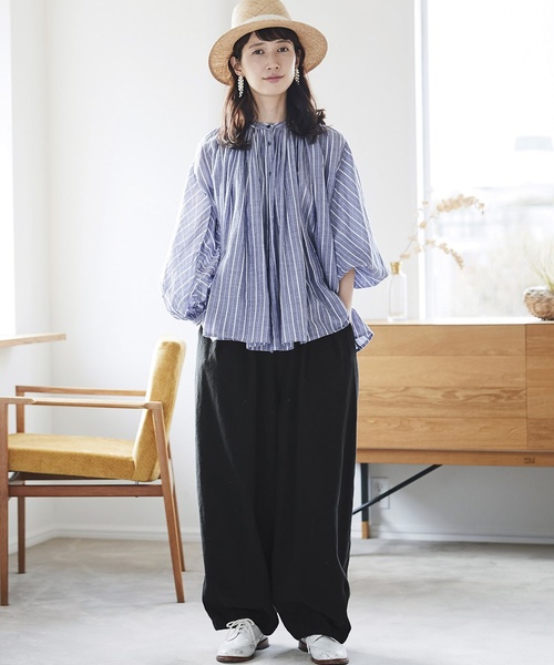 Sunny clouds（サニークラウズ）の「サニークラウズ　ヘリンボーンのブカブカパン〈レディース〉（その他パンツ・レディース・ブラック/グレー・MEDIUM/LARGE/X-LARGE/XX-LARGE/NM）」の11枚目の写真