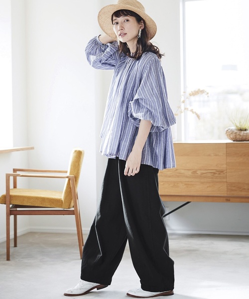 Sunny clouds（サニークラウズ）の「サニークラウズ　ヘリンボーンのブカブカパン〈レディース〉（その他パンツ・レディース・ブラック/グレー・MEDIUM/LARGE/X-LARGE/XX-LARGE/NM）」の12枚目の写真