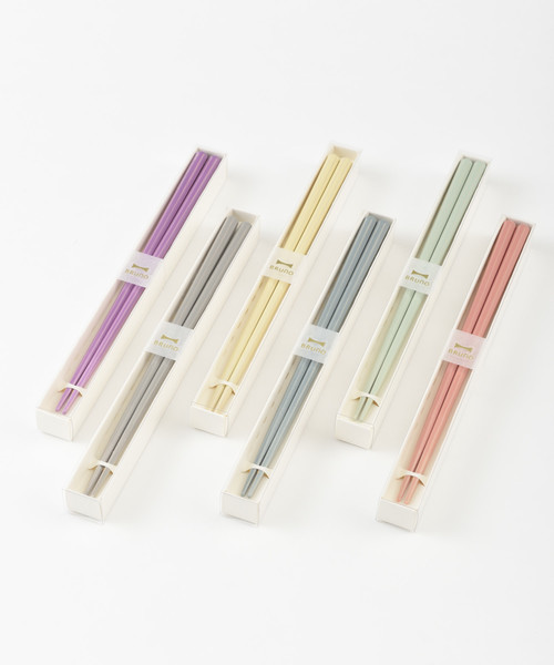 BRUNO（ブルーノ）の「BRUNOカラー八角箸（カトラリー・レディース・パープル/グレー/ピンク/グリーン/アイボリー/ブルーグレー/ホワイト・ﾌﾘ-）」の8枚目の写真