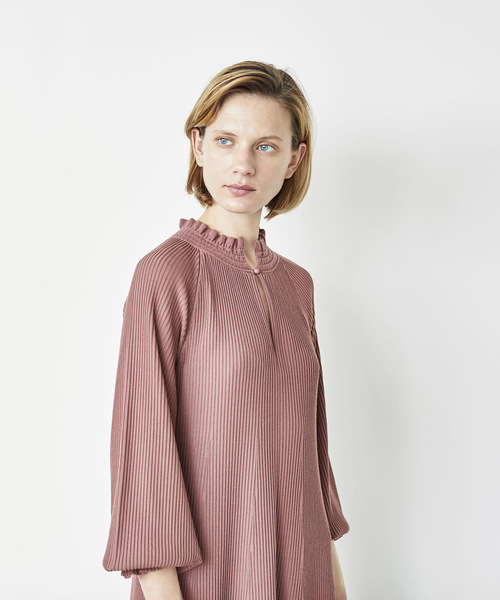 MARILYN MOON 2wayバルーンドレス ブラウン Marilyn Moon（マリリンムーン）の「2WAYバルーンスリーブ