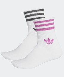 adidas | ミッドカット グリッター クルーソックス 2足組［MID CUT CREW SOCKS 2P］アディダスオリジナルス(ソックス/靴下)