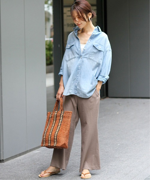 JOURNAL STANDARD relume（ジャーナルスタンダード　レリューム）の「6ozデニムシャツ◆（シャツ/ブラウス・レディース・ブルー/ブルー系その他・FREE）」の5枚目の写真