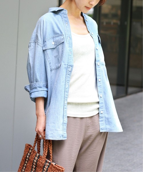 JOURNAL STANDARD relume（ジャーナルスタンダード　レリューム）の「6ozデニムシャツ◆（シャツ/ブラウス・レディース・ブルー/ブルー系その他・FREE）」の10枚目の写真