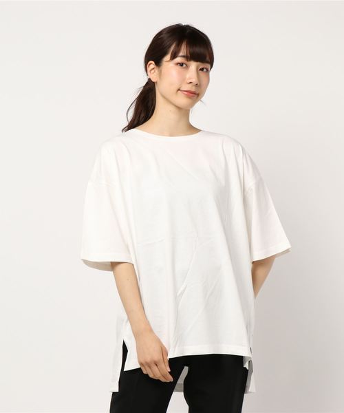 AMERICAN HOLIC(アメリカンホリック)の「裾スリットカットチュニック*(Tシャツ/カットソー・レディース・オフホワイト/カーキ/グレー系その他/ダークネイビー/ベージュ系その他2・FREE)」の13枚目の写真