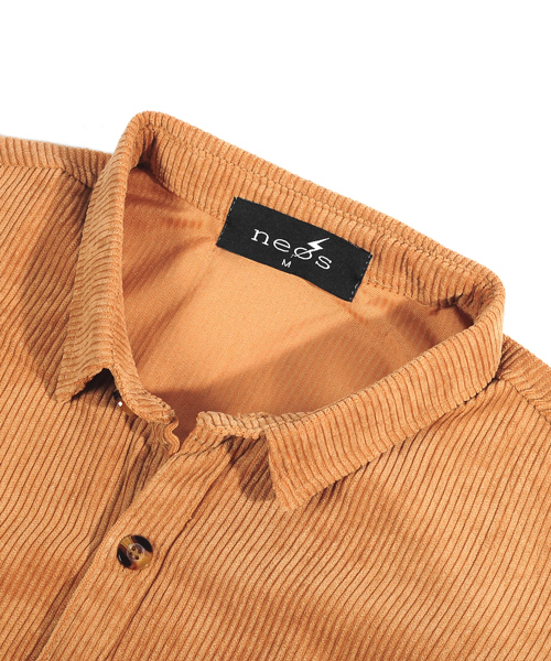 neos（ネオス）の「【neos -addictive design-】ビッグシルエット コーデュロイ エルボーパッチ シャツ（シャツ/ブラウス・メンズ・ダークブラウン/ベージュ/ピンク/キャメル・MEDIUM/LARGE/X-LARGE/XX-LARGE）」の22枚目の写真