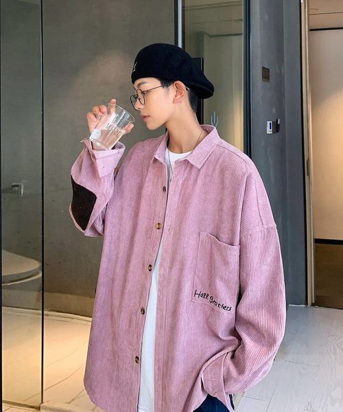 neos（ネオス）の「【neos -addictive design-】ビッグシルエット コーデュロイ エルボーパッチ シャツ（シャツ/ブラウス・メンズ・ダークブラウン/ベージュ/ピンク/キャメル・MEDIUM/LARGE/X-LARGE/XX-LARGE）」の18枚目の写真