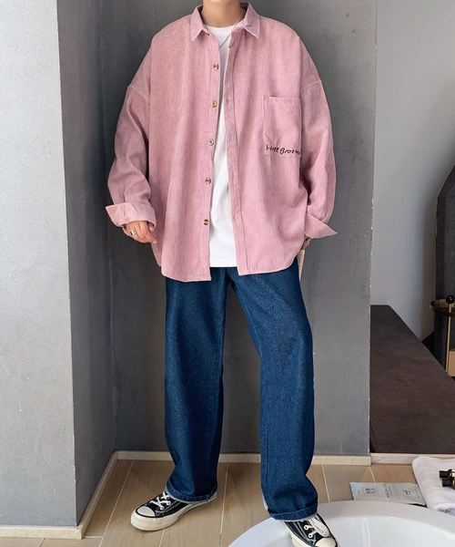 neos（ネオス）の「【neos -addictive design-】ビッグシルエット コーデュロイ エルボーパッチ シャツ（シャツ/ブラウス・メンズ・ダークブラウン/ベージュ/ピンク/キャメル・MEDIUM/LARGE/X-LARGE/XX-LARGE）」の20枚目の写真