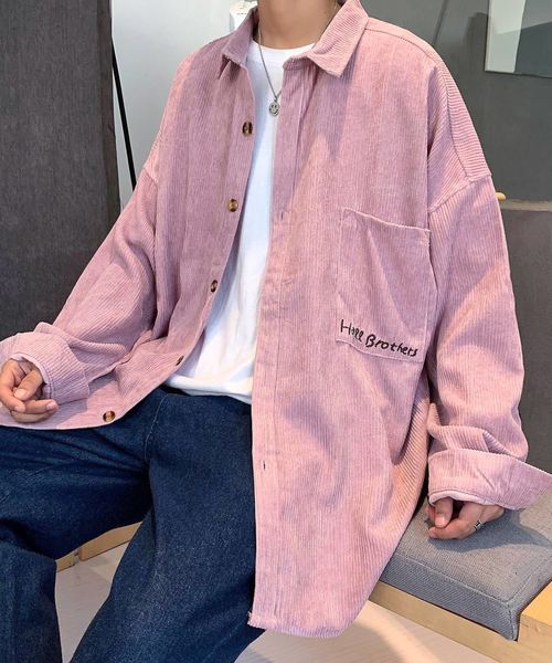neos（ネオス）の「【neos -addictive design-】ビッグシルエット コーデュロイ エルボーパッチ シャツ（シャツ/ブラウス・メンズ・ダークブラウン/ベージュ/ピンク/キャメル・MEDIUM/LARGE/X-LARGE/XX-LARGE）」の21枚目の写真