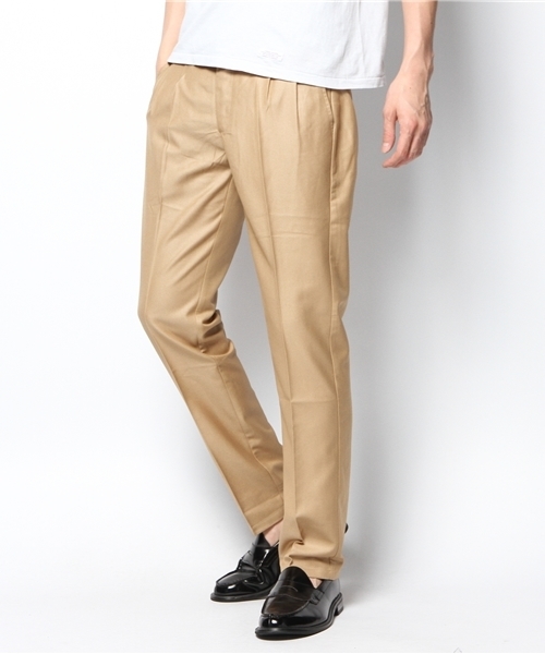 WHO'S WHO gallery(フーズフーギャラリー)の「T/Rツータックパンツ(その他パンツ・メンズ・ネイビー/グレー/ベージュ・LARGE/SMALL/MEDIUM)」の2枚目の写真