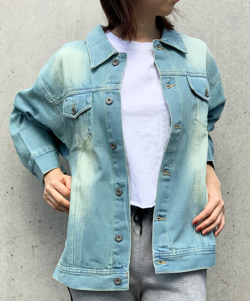 STYLEBLOCK(スタイルブロック)の「ビッグシルエットデニムジャケット(デニムジャケット・メンズ・ネイビー/ブルー/ブルー系その他・LL/M/L)」の2枚目の写真