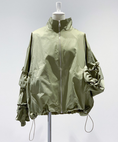 美品 Narcissus ナルシス バックフリルミリタリーブルゾン ジャケット セール】【Narcissus】バックフリルミリタリーブルゾン