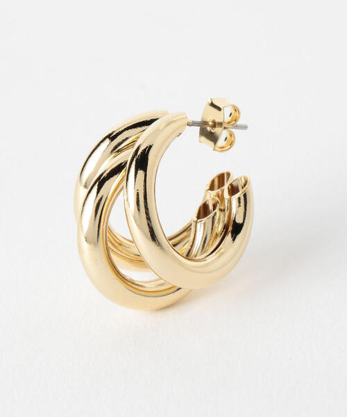 BEAUTY&YOUTH UNITED ARROWS（ビューティーアンドユースユナイテッドアローズ）の「BY 3ラインミニピアス（ピアス（両耳用）・レディース・ゴールド/シルバー・FREE）」の4枚目の写真