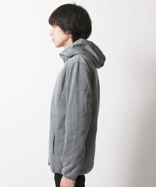 SHISKY(シスキー)の「ボンディング加工 防風 ジップアップ パーカー(パーカー・メンズ・ブラック/ネイビー/カーキ/杢グレー/チャコール・M/L/XL)」の8枚目の写真
