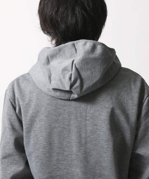 SHISKY(シスキー)の「ボンディング加工 防風 ジップアップ パーカー(パーカー・メンズ・ブラック/ネイビー/カーキ/杢グレー/チャコール・M/L/XL)」の13枚目の写真