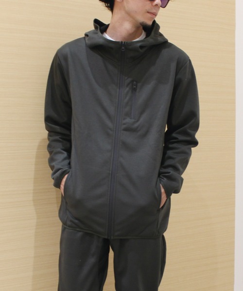 SHISKY(シスキー)の「ボンディング加工 防風 ジップアップ パーカー(パーカー・メンズ・ブラック/ネイビー/カーキ/杢グレー/チャコール・M/L/XL)」の17枚目の写真