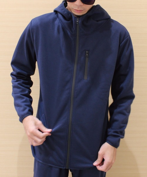 SHISKY(シスキー)の「ボンディング加工 防風 ジップアップ パーカー(パーカー・メンズ・ブラック/ネイビー/カーキ/杢グレー/チャコール・M/L/XL)」の18枚目の写真