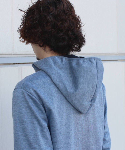 SHISKY(シスキー)の「ボンディング加工 防風 ジップアップ パーカー(パーカー・メンズ・ブラック/ネイビー/カーキ/杢グレー/チャコール・M/L/XL)」の21枚目の写真