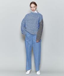 6 | ＜6(ROKU)＞BICOLOR SLEEVE PULLOVER/ニット(ニット/セーター)