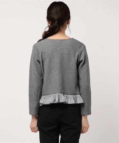 flower（フラワー）の「ホーリーパールトップ（カーディガン/ボレロ・レディース・ホワイト/グレー・FREE）」の4枚目の写真