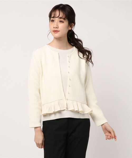 flower（フラワー）の「ホーリーパールトップ（カーディガン/ボレロ・レディース・ホワイト/グレー・FREE）」の9枚目の写真