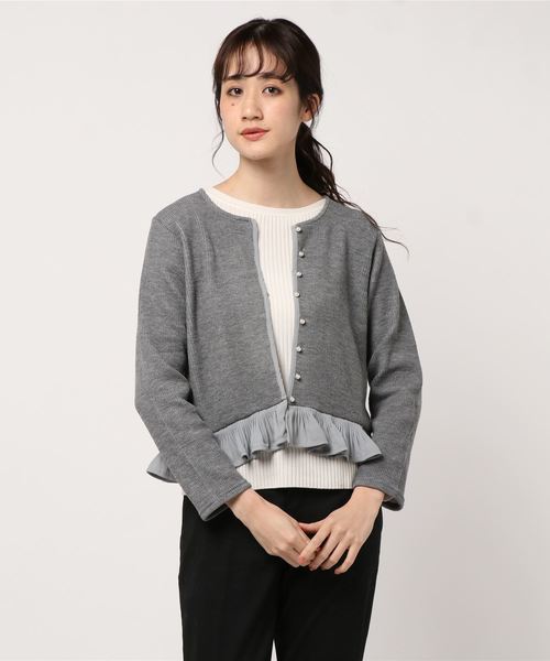 flower（フラワー）の「ホーリーパールトップ（カーディガン/ボレロ・レディース・ホワイト/グレー・FREE）」の8枚目の写真