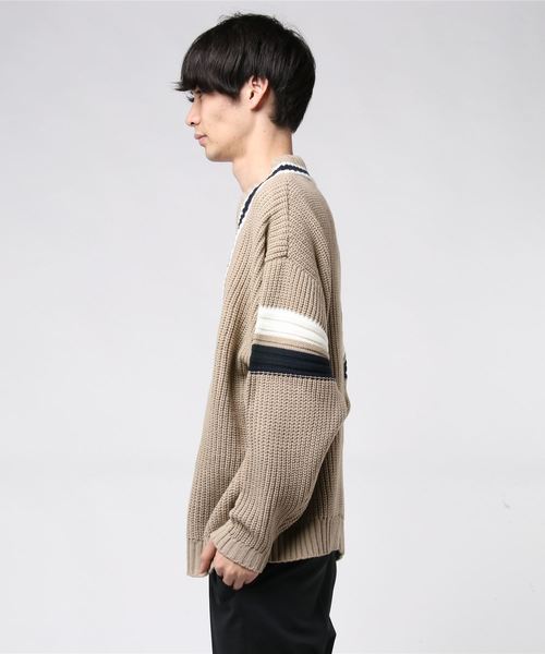 WEGO(ウィゴー)の「WEGO/畦編みラインチルデンセーター(ニット/セーター・メンズ・ベージュ/ホワイト/ネイビー・LARGE/MEDIUM)」の22枚目の写真