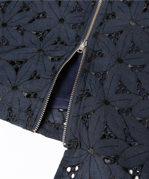 WHO'S WHO gallery（フーズフーギャラリー）の「花柄刺繍ZIPスカート（スカート・レディース・ネイビー/ワインレッド・FREE）」の8枚目の写真