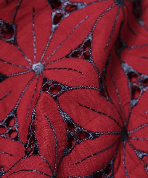 WHO'S WHO gallery（フーズフーギャラリー）の「花柄刺繍ZIPスカート（スカート・レディース・ネイビー/ワインレッド・FREE）」の11枚目の写真