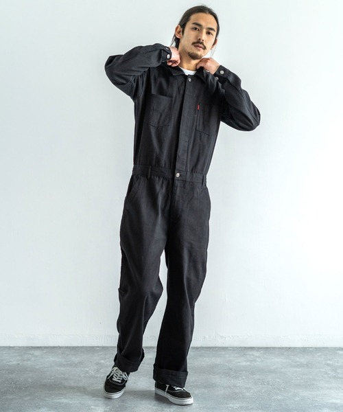 Rocky Monroe(ロッキーモンロー)の「90oz デニムオールインワン(つなぎ/オールインワン・メンズ・ブラック/ダークインディゴブルー/ライトインディゴブルー・LL/M/L)」の4枚目の写真