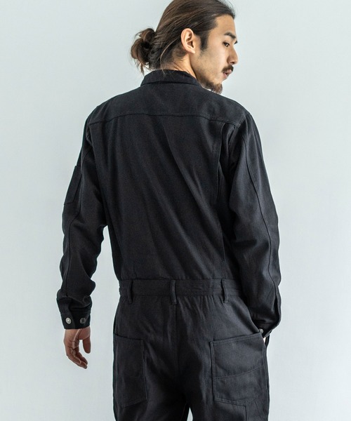 Rocky Monroe(ロッキーモンロー)の「90oz デニムオールインワン(つなぎ/オールインワン・メンズ・ブラック/ダークインディゴブルー/ライトインディゴブルー・LL/M/L)」の5枚目の写真