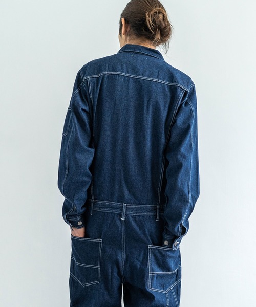 Rocky Monroe(ロッキーモンロー)の「90oz デニムオールインワン(つなぎ/オールインワン・メンズ・ブラック/ダークインディゴブルー/ライトインディゴブルー・LL/M/L)」の7枚目の写真
